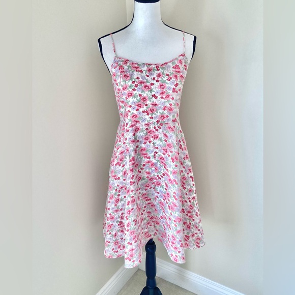 Vintage Polo Ralph Lauren Floral Linen Sundress with Pockets Size 2 - Picture 2 of 9